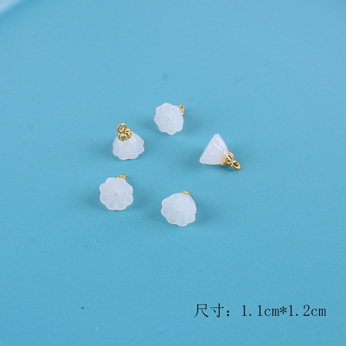 New electroplated gold-plated pendant accessory with oil-dripping large hole separator bead alloy DIY jewelry bracelet head accessory ornament