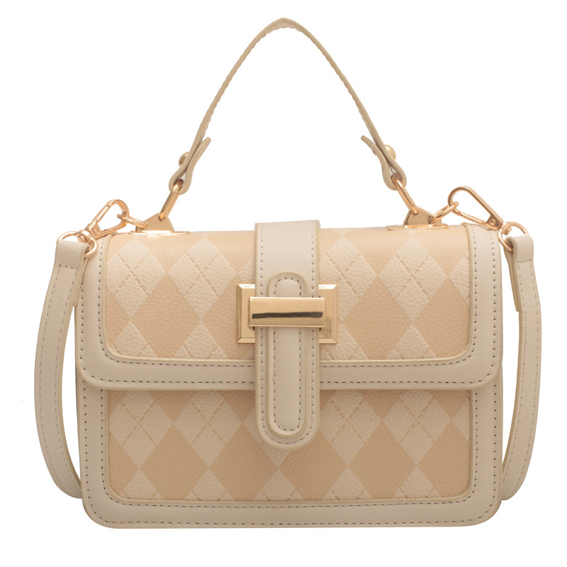 Niche Design Sense Handbag Bag Female 2023 New Rhombus all-match Small square bag high-grade texture one-shoulder Messenger bag_voghion.com