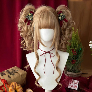 Wig Double Ponytail Curly Lori Curly Poison Ji Gu Zao Ji Roman Curly Retro Comic-Con COS Daily Wig