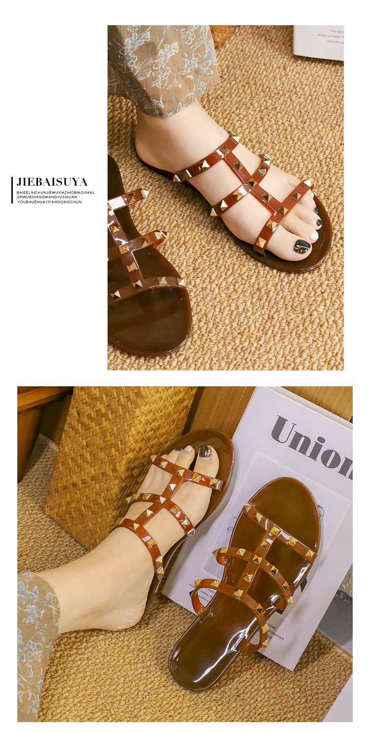 Jelly Heißer verkauf Einfache Mode Kristall Schuhe Kühlen Hausschuhe frauen Sommer_voghion.com