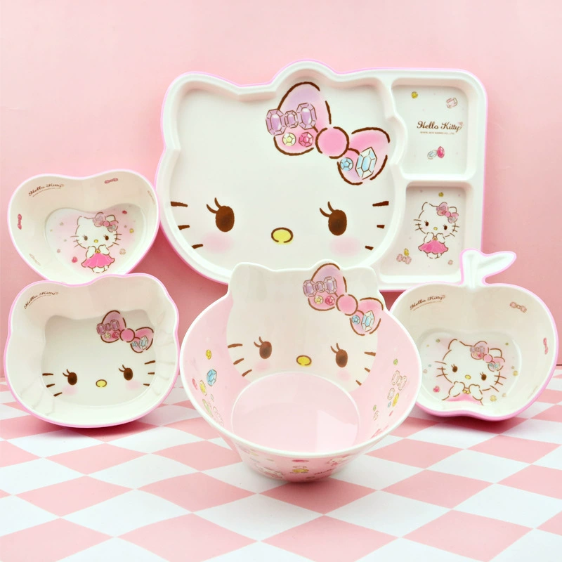 Hello Kitty, hello kitty, sanrio, spoon, tableware for food, children's dinner plate