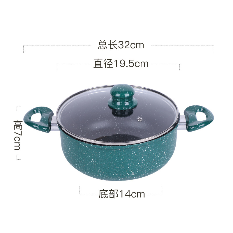 Nuevo cross-border nuevo antiadherente casero de cinco piezas set de ollas, regalo de reunión anual al por mayor, caja de regalo práctica de ollas de sopa