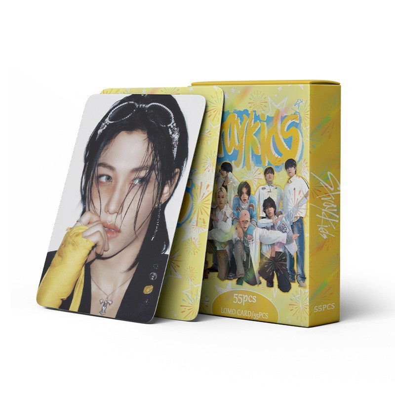 Cadena total, una gran cantidad de stock, 55 hojas de tinta BT SK IVE ATEEZ KPOP, estrellas coreanas alrededor de LOMO