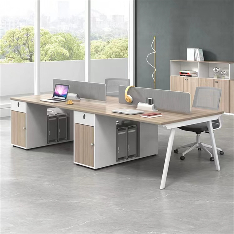 簡約職員辦公桌椅組合4/6人位 辦公室電腦桌屏風工位卡座辦公家具