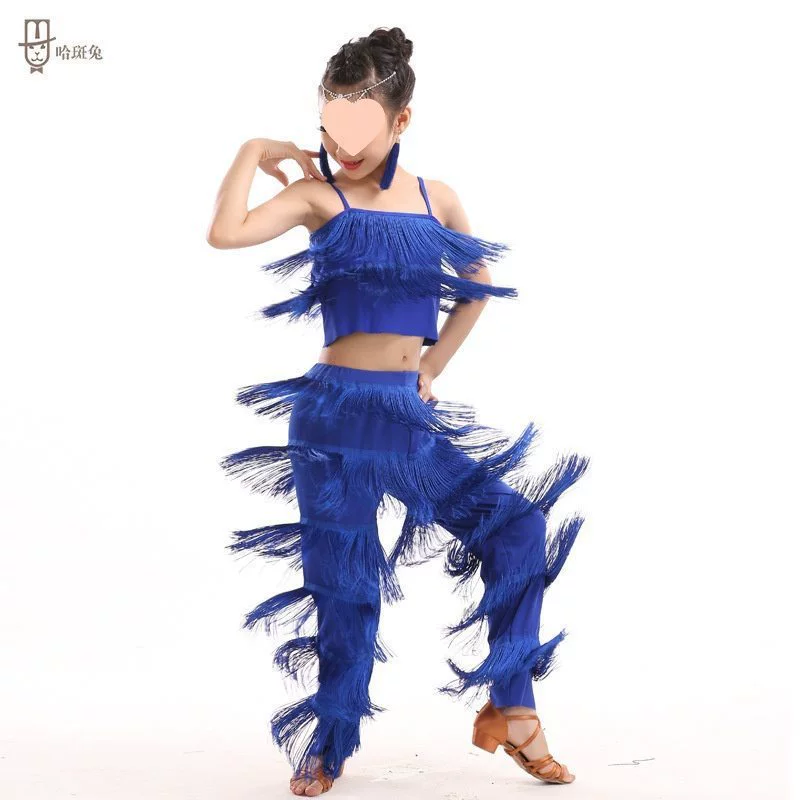 Детская одежда для латинских танцев, новая весенне-летняя детская одежда для выступлений для девочек, детский профессиональный костюм с кисточками для соревнований, танцевальный костюм Maoren