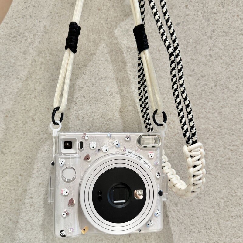 Fuji Instax Sq1 Special Transparent Protective Case Sq1 Shoulder Strap Cute Camera Bag Strong and Durable