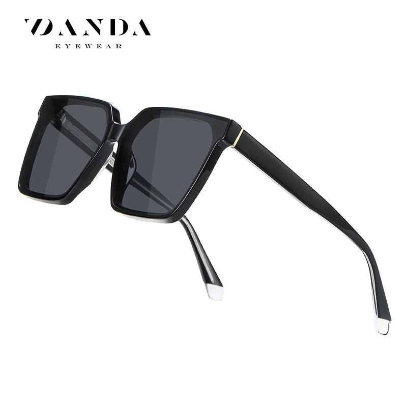 Nueva Placa de gafas de sol de los hombres de gran marco gafas polarizadas PS6607 protección UV Placa de alta calidad hecha a mano gafas de sol de las mujeres