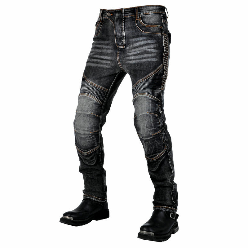 VOLERO motocicleta jeans hombres Kevlar resistente al desgarro motocicleta montar pantalones resistentes a la caída equipo de protección de silicona