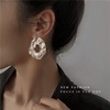 Metal earrings, 2024 years, European style, Korean style