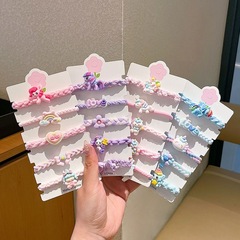 女の子の甘いマイリトルポニー子供用ヘアロープヘッドバンド少女のハイポニーテールヘアリング高弾性と耐久性のあるヘアアクセサリー
