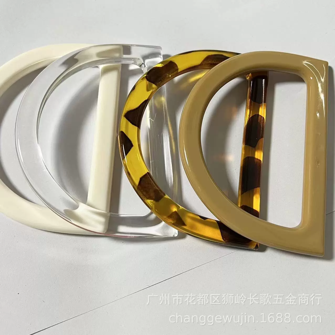 树脂扣环手挽手作DIY配件塑料提手仿木拎环毛毡包袋形把手