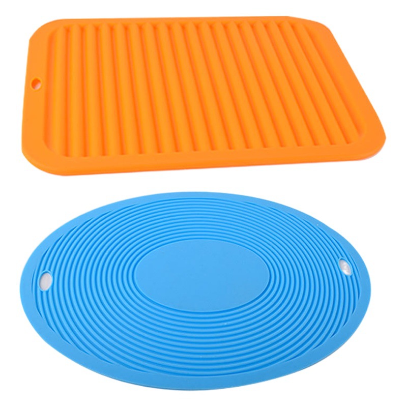 Espesor rectangular grande ovalada de silicona estera de mesa antideslizante impermeable tazón plato taza de silicona filtro de agua