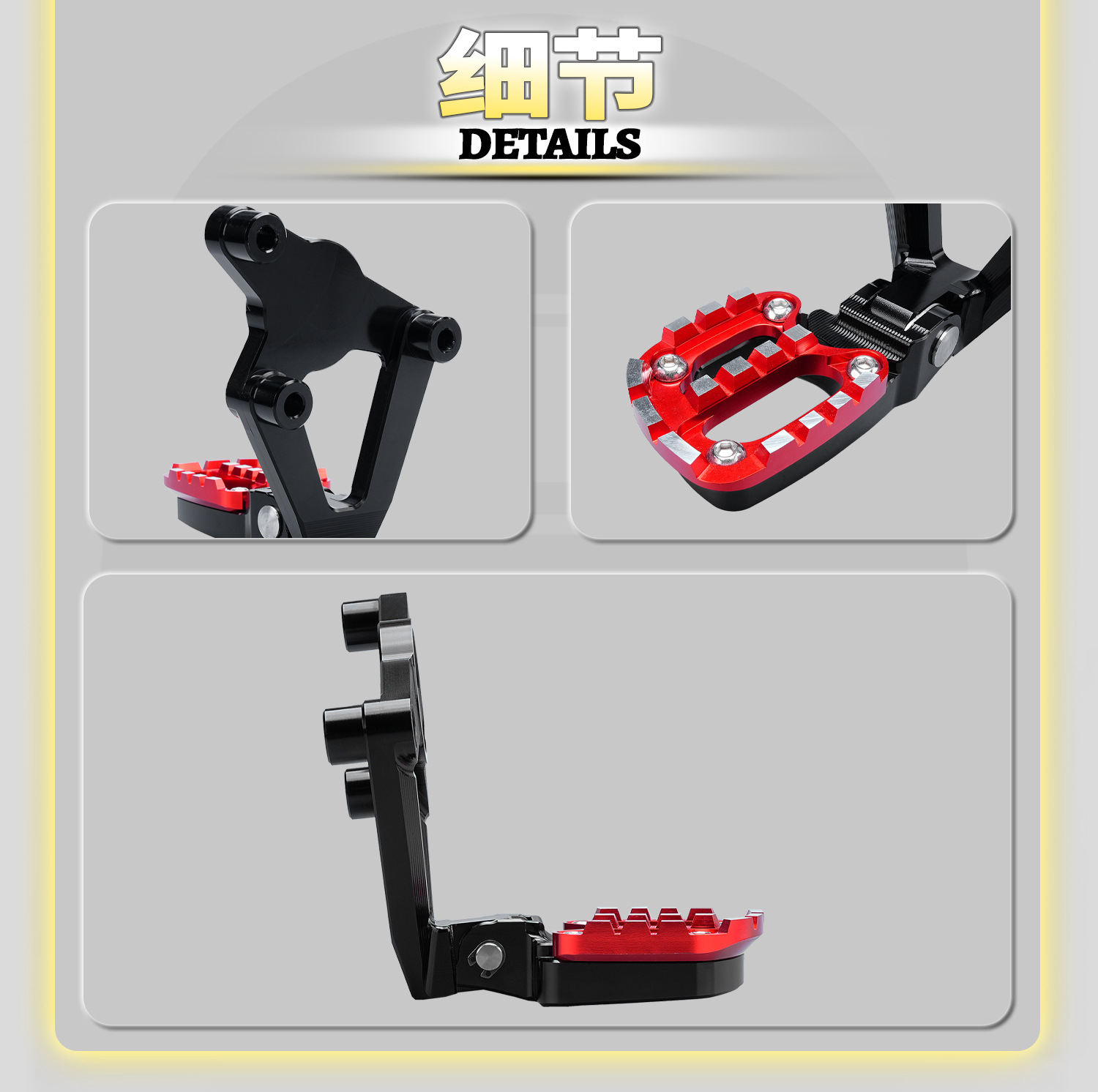 Honda X-ADV750 17-20 Motorcycle Modified Aluminum Alloy Rear Footrest Assembly Accessories Non-Destructive Installation