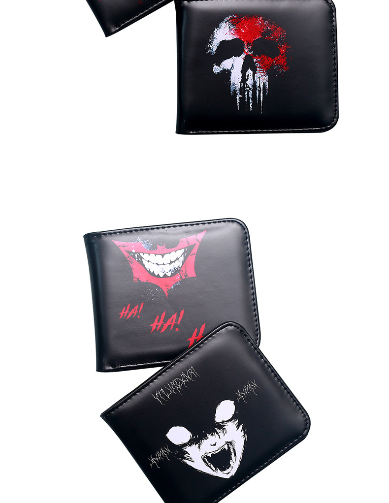 Unisex Letter Skull PVC Open Small Wallets display picture 19