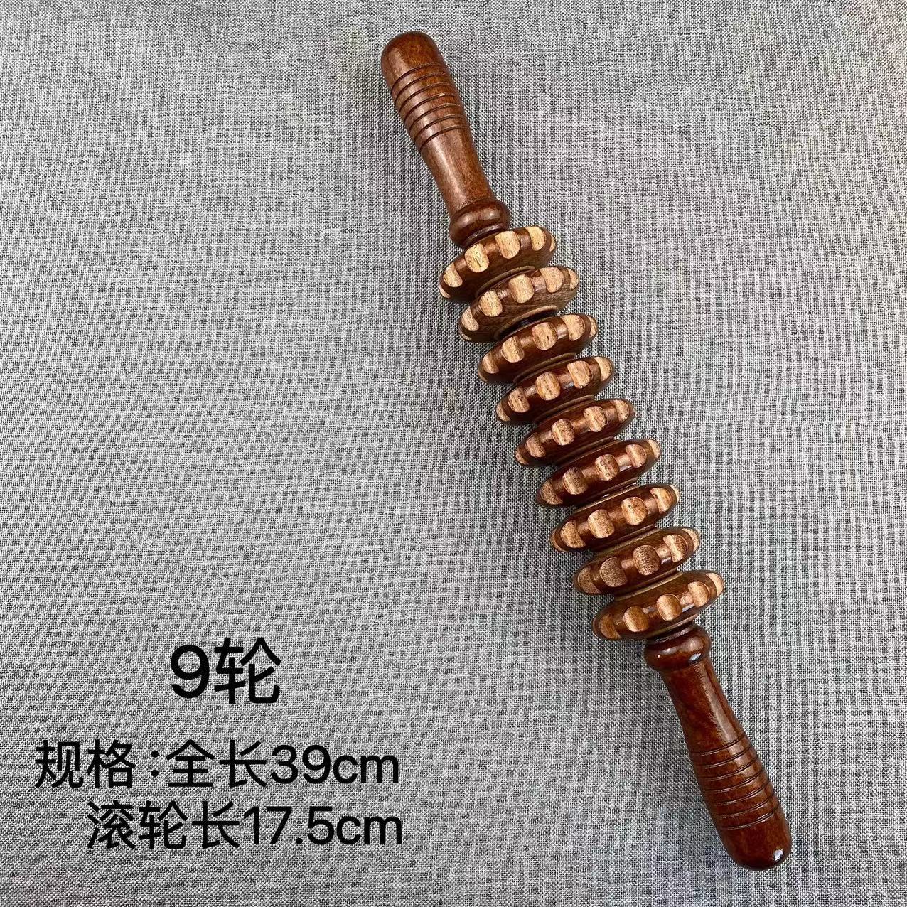 9 ruedas de mango recto café (rojo)