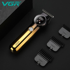VGR989 cross-border new gradient electric hair clipper household men's digital display electric clipper shaving oil head clipper