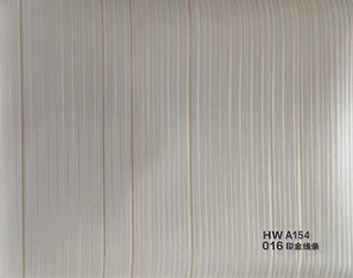 2023新款PVC膜 护墙板 工厂直销 HW A154 印金线条 包覆膜