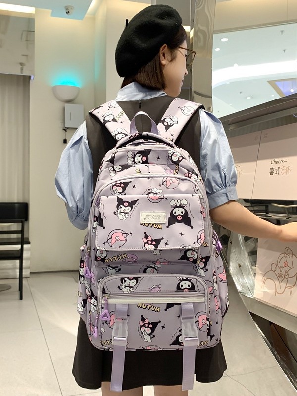 Mochila de estudiantes de moda transfronteriza de gran capacidad, mochila de estudiantes de secundaria y secundaria, nueva mochila de hombro Kulomi