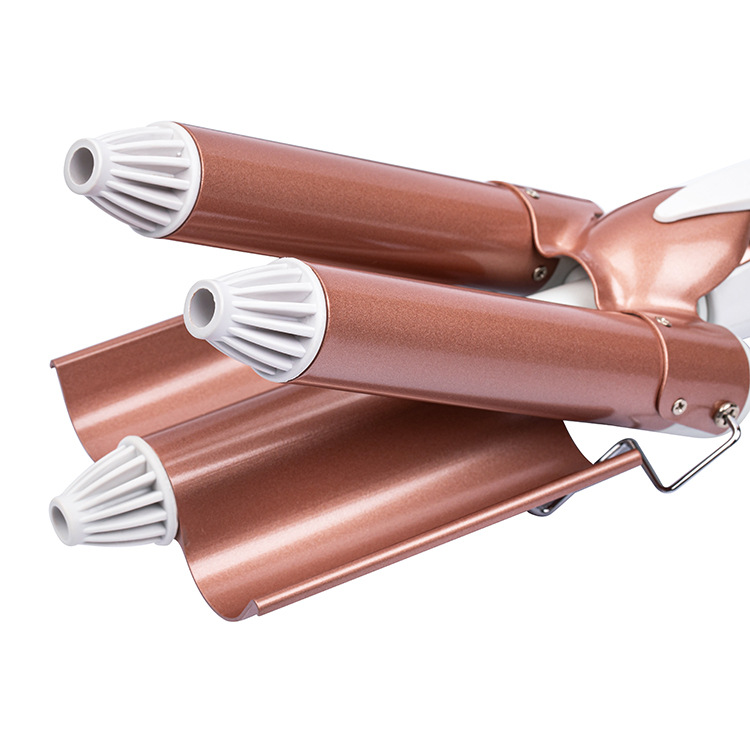 跨境货源厂家专供永东陶瓷蛋卷棒三棒卷发棒三管卷发棒大卷水波纹