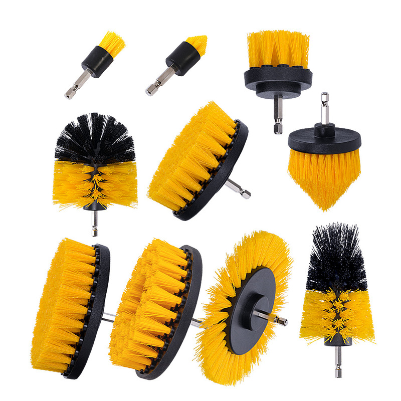Cross-Border Hot Selling Electric Drill Brush Head Kit Flat Brush Spherical Brush Polishing Disc Cleaning Tool Brush Multi-Functional Use