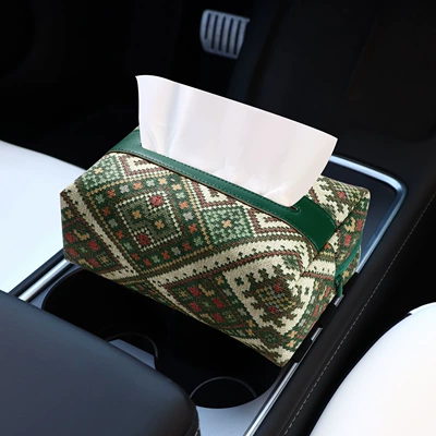 Glasses Case In-Car Clip-Type — Car tissue box/set - car-tissue-boxlotus-leaf-green