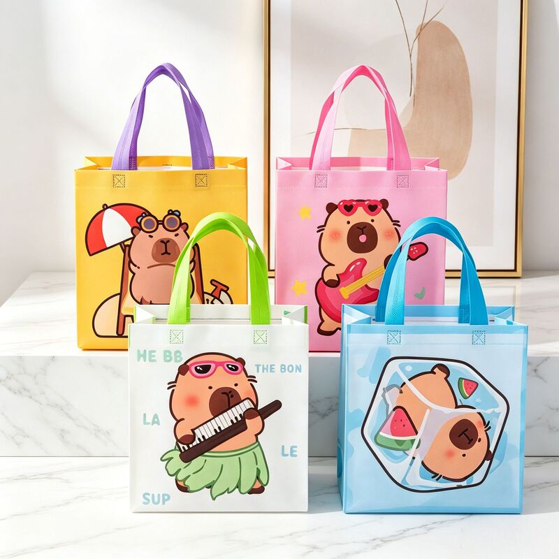Birthday Gift Bag Cartoon Capibara Series Laminated Non-Woven Fabric Tote Bag Gift Packaging Bag Exquisite Small Bag Birthday Gift Bag Cartoon Capibara Series Laminated Non-Woven Fabric Tote Bag Gift Packaging Bag Exquisite Small Bag