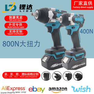 Makita 800N large torque brushless lithium battery impact electric wrench industrial grade charging screwdriver air gun sleeve