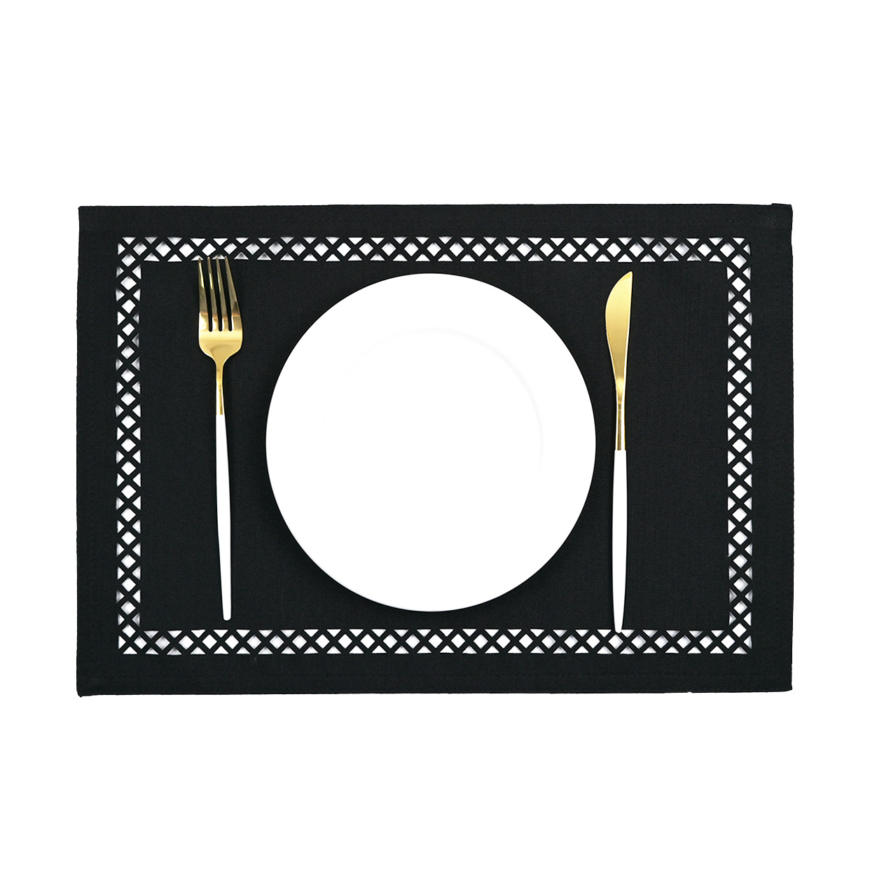 Nuevo alfombra de lino hueco cojín de tela de doble capa lavable antideslizante aislamiento térmico cojín de mesa cojín de taza cojín de hotel