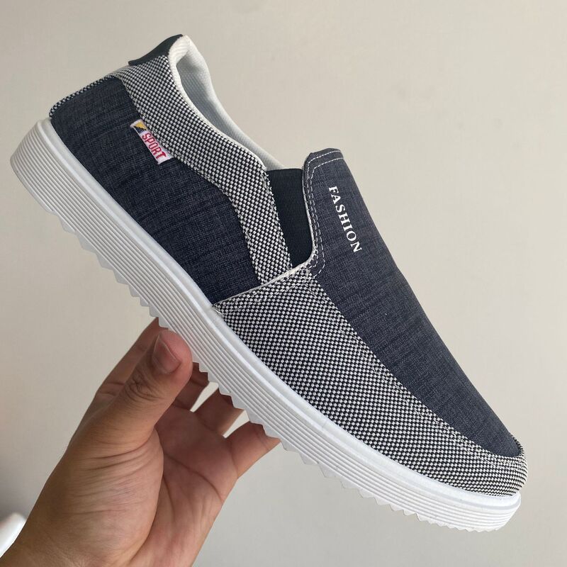 Men's Shoes Autumn Breathable Old Beijing Cloth Shoes Men's Casual Lazy One-Step Low-Top Canvas Shoes All-Match Board Shoes