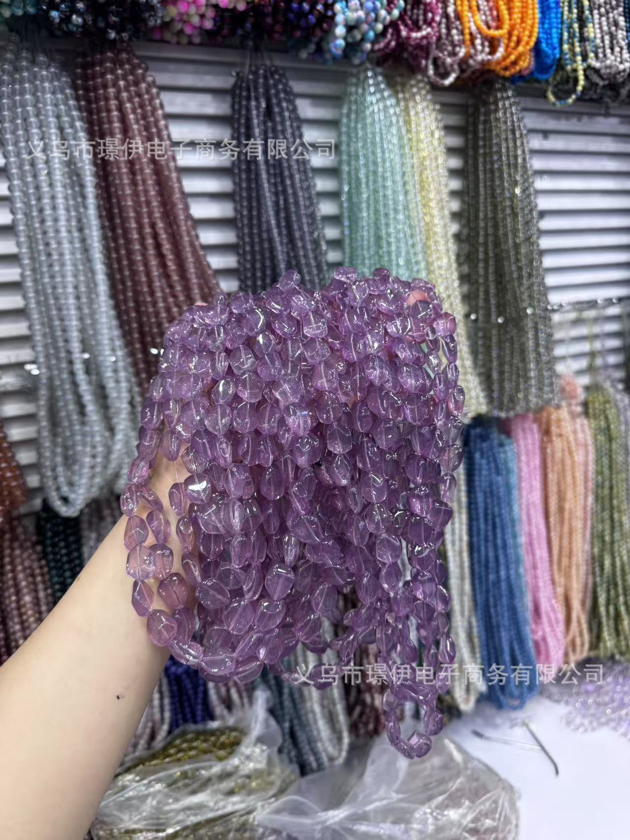 Jelly 12X16mm imitación polvo natural amatista cristal irregular cuentas sueltas bricolaje hecho a mano collar de cuentas material