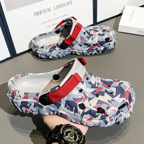 Men's Holeshoes Fashion Street Art New Summer Outerwear Trendy Cool Outdoor Cool Slippers Sports