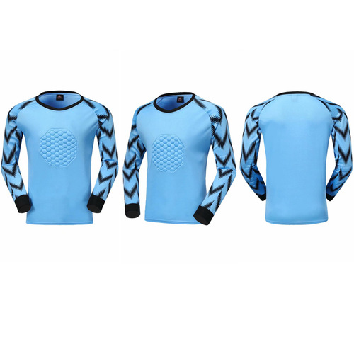 New goalkeeper suit set with pants for men, women and children, football match and training long-sleeve protective set with printing