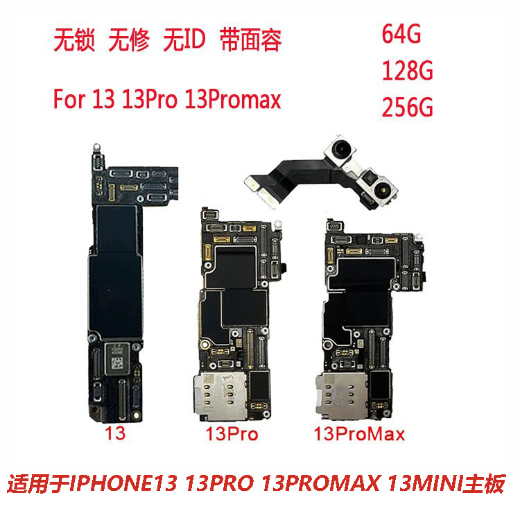 Aplicable a iphone13 13Pro 13Promax sin bloqueo sin reparación sin ID con placa base de teléfono celular con cara