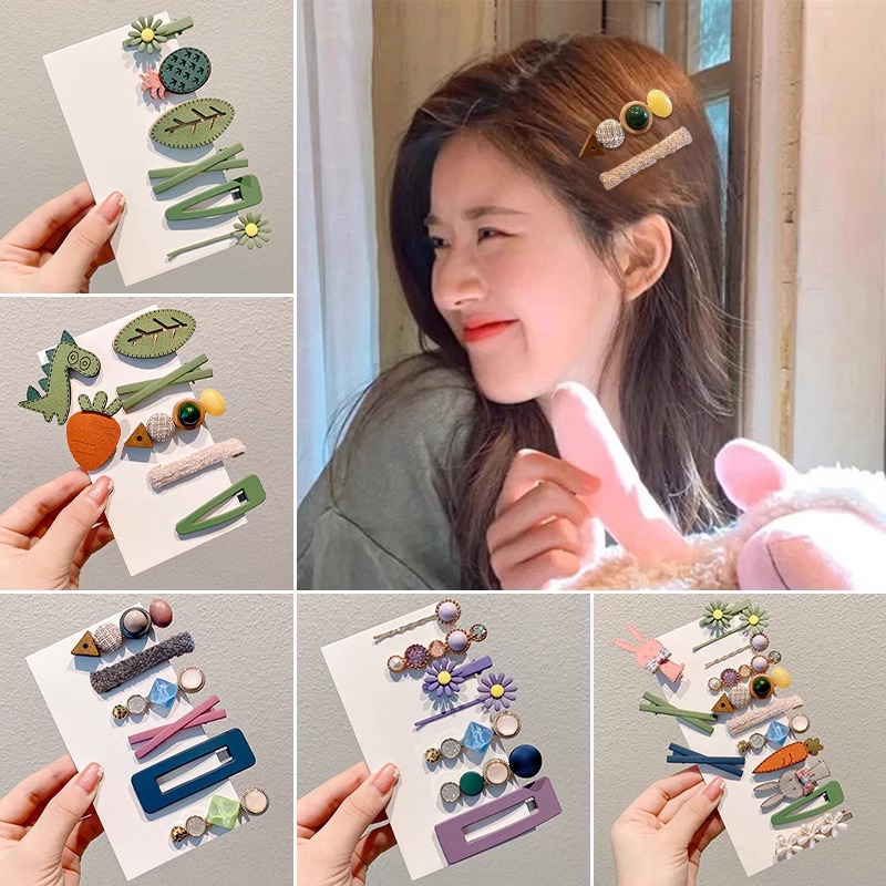 2024 Nueva horquilla de felpa de las mujeres Japonés lindo lado Celebridad de Internet clip lateral horquilla peludo pequeño clip tocado accesorios para el cabello