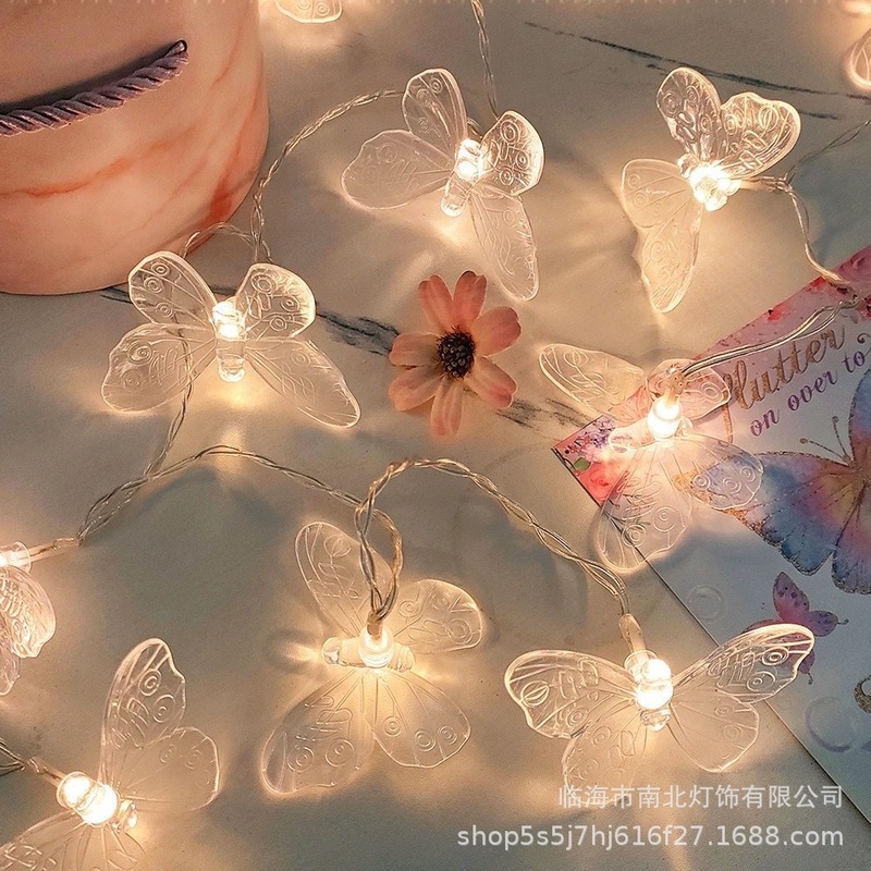 新しいソーラー LED 蝶ライトストリング中庭レイアウト装飾ライトキャンプ雰囲気ライトホリデー装飾ライト|undefined
