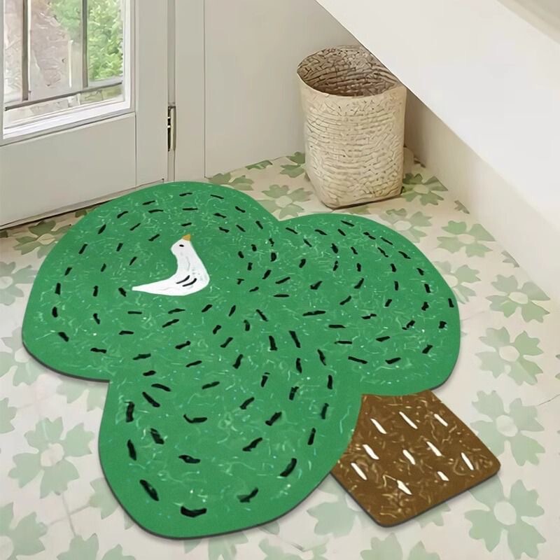 Small tree bathroom soft diatom mud absorbent quick-drying cute floor mat bathroom door kitchen bedroom door mat non-slip feet Small tree bathroom soft diatom mud absorbent quick-drying cute floor mat bathroom door kitchen bedroom door mat non-slip feet