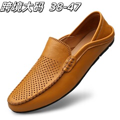 クロスボーダーの新型夏の新型の通気性の透かし彫りの怠け者の豆の靴の男性のファッションのカジュアルな風の大きいサイズの男性の靴の卸売り