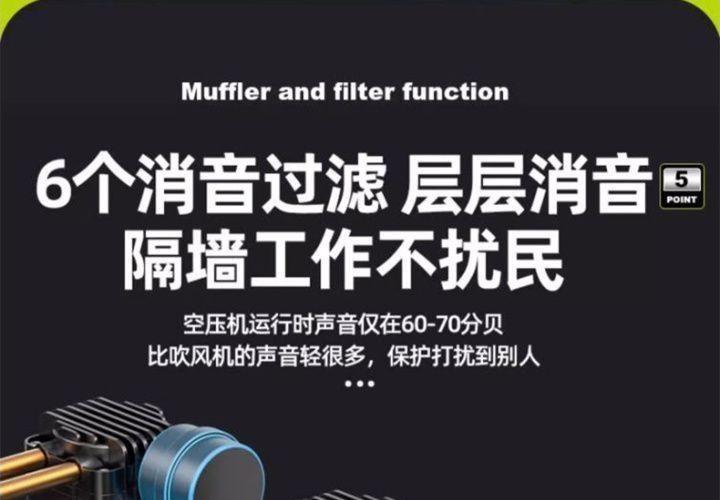 Oil-free low-noise air compressor, small 220v high-power air compressor for woodworking and high-pressure painting, in stock