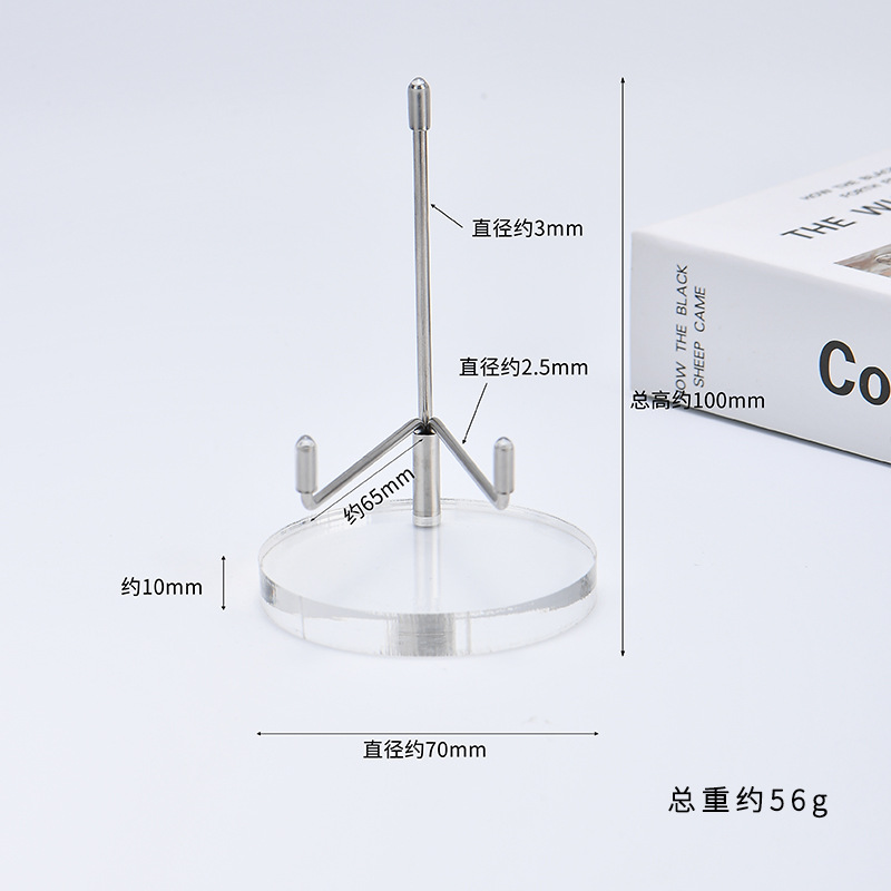 Brújula circular de acrílico 70mm (plata)