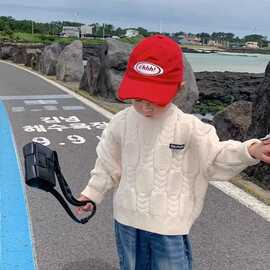 儿童毛衣男童春秋款2026新款童装男孩针织衫宝宝上衣款小童春装潮