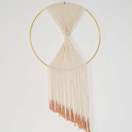 圆圈挂毯 新款手工编织流圆圈苏挂毯波西米亚民宿客厅装饰