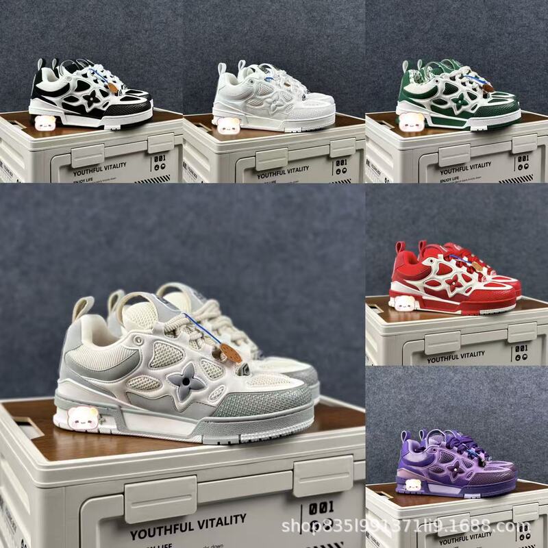 Putian Fat Ding Shoes Lv Trainer Couple Style Embossed Height-Increasing Thick-Soled Timeless Bread Shoes Putian Fat Ding Shoes Lv Trainer Couple Style Embossed Height-Increasing Thick-Soled Timeless Bread Shoes