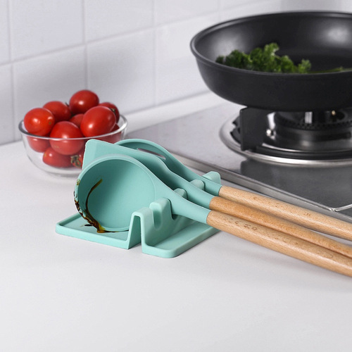 Silicone kitchen utensil holder, spatula and spoon stand, pot and pan support, spoon rest, chopstick holder, knife scraper storage, multi-purpose kitchen home appliance rack
