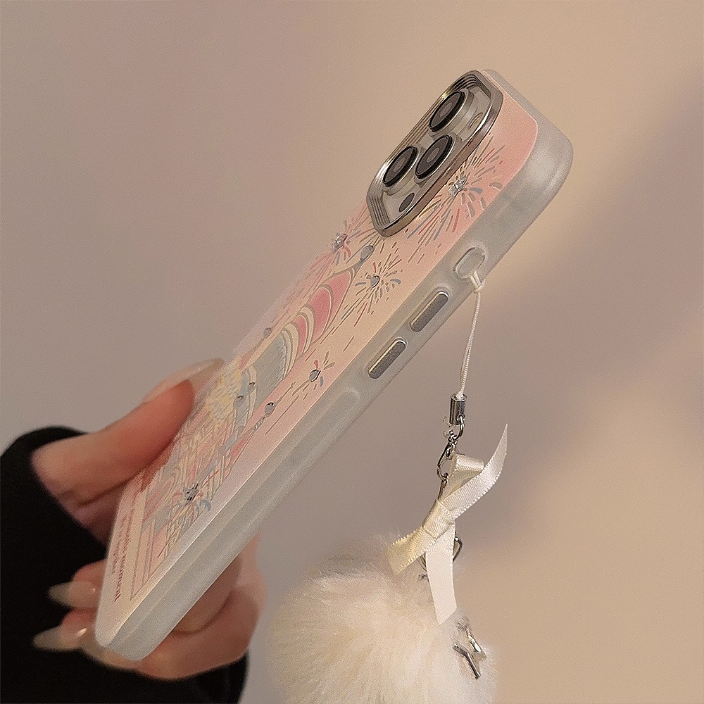 Protective Phone Case For Apple Iphone With Cartoon Fireworks Castle_voghion.com