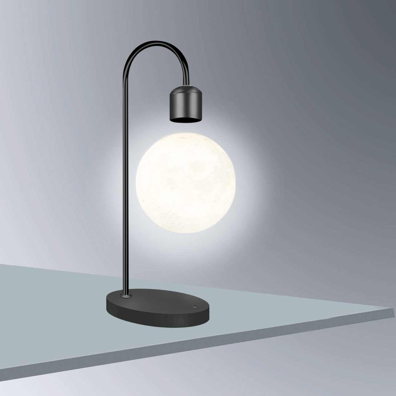 클래식 모델 문라이트 화이트/단색 + 15W 휴대폰 무선 충전 (최신 2세대, 고급 무점착 문, 초저소음 설계)