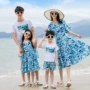 三亚海南四口夏季连衣裙