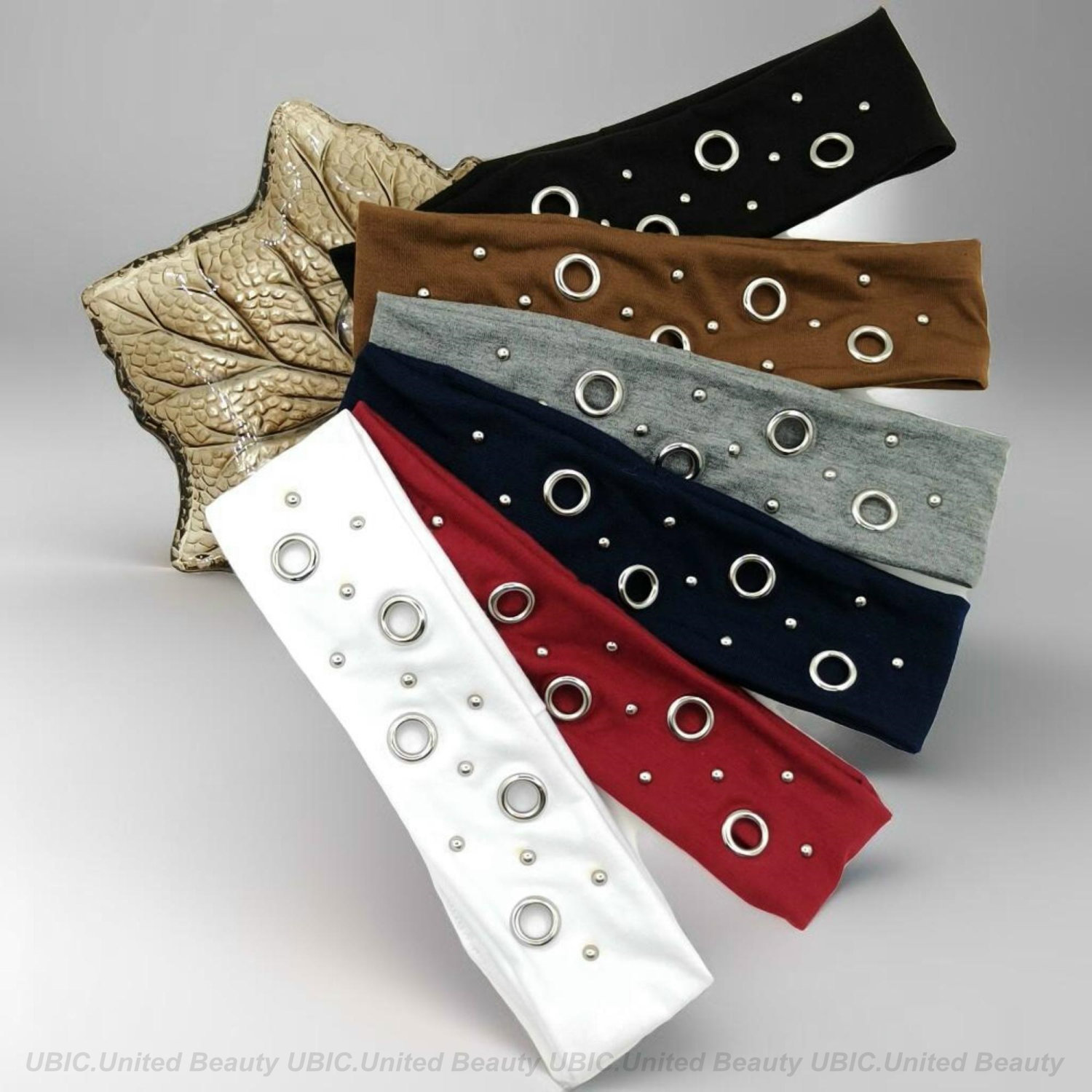 HW250803-44x6cm朋克风5气眼11钉扣头带-20