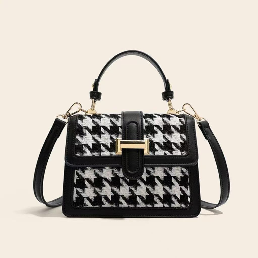 Bolso de Hombro y Bandolera Pequeño para Mujer, Diseño Cuadrado Bordado con Hilo Rombo, Estilo Verano 2023, Tendencia de Celebridades de Internet - Bolso Transversal Versátil image 7