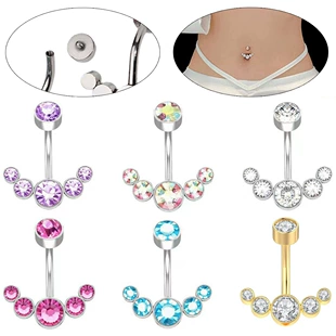 Physiological belly button piercing stainless steel, European style, wholesale