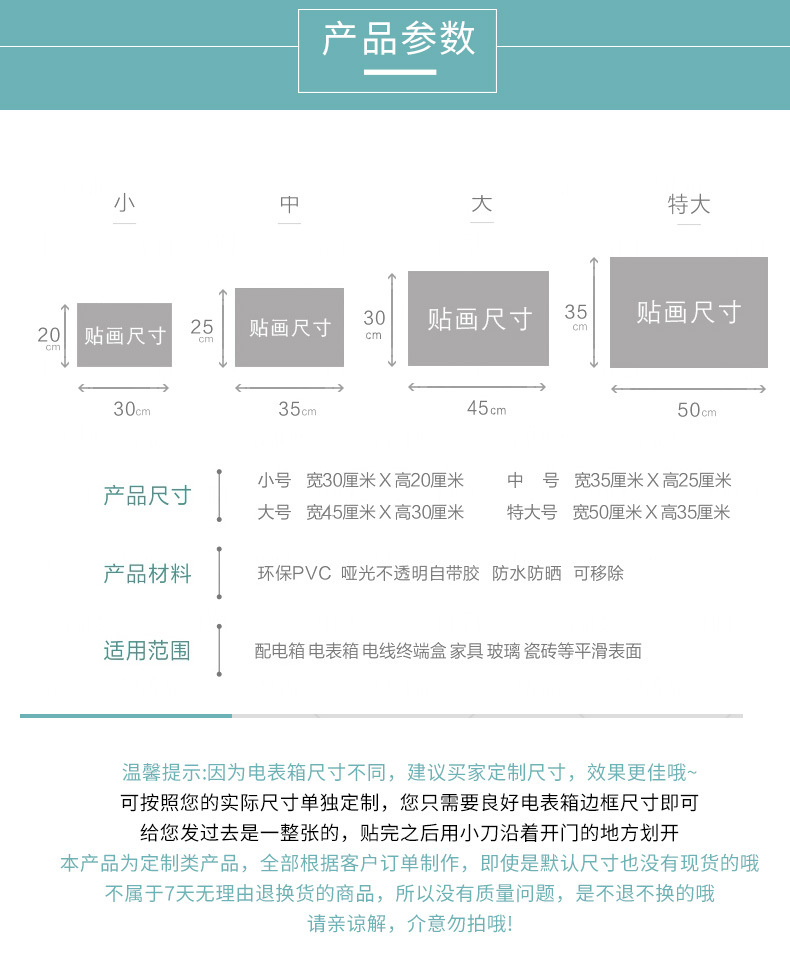 吉祥麋鹿电表箱装饰贴纸电闸箱遮挡配电箱贴画电表盒遮丑自粘贴画详情3